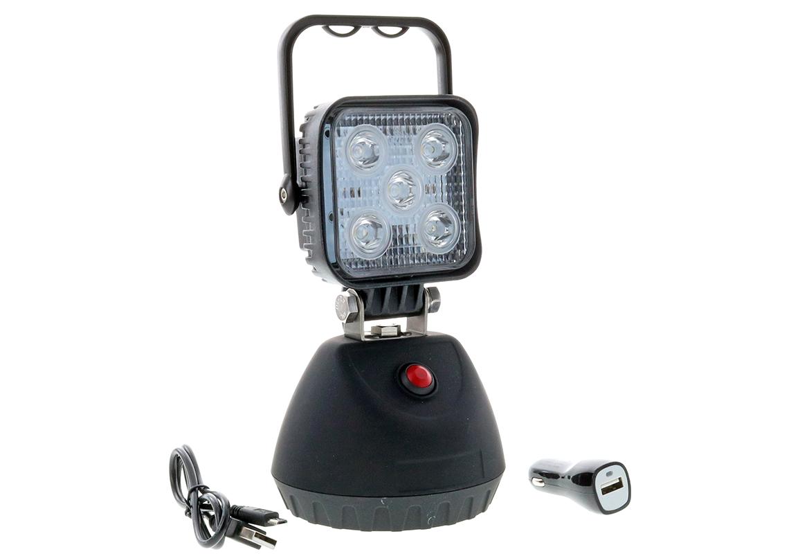 Magnetic rechargeable LED work lamp